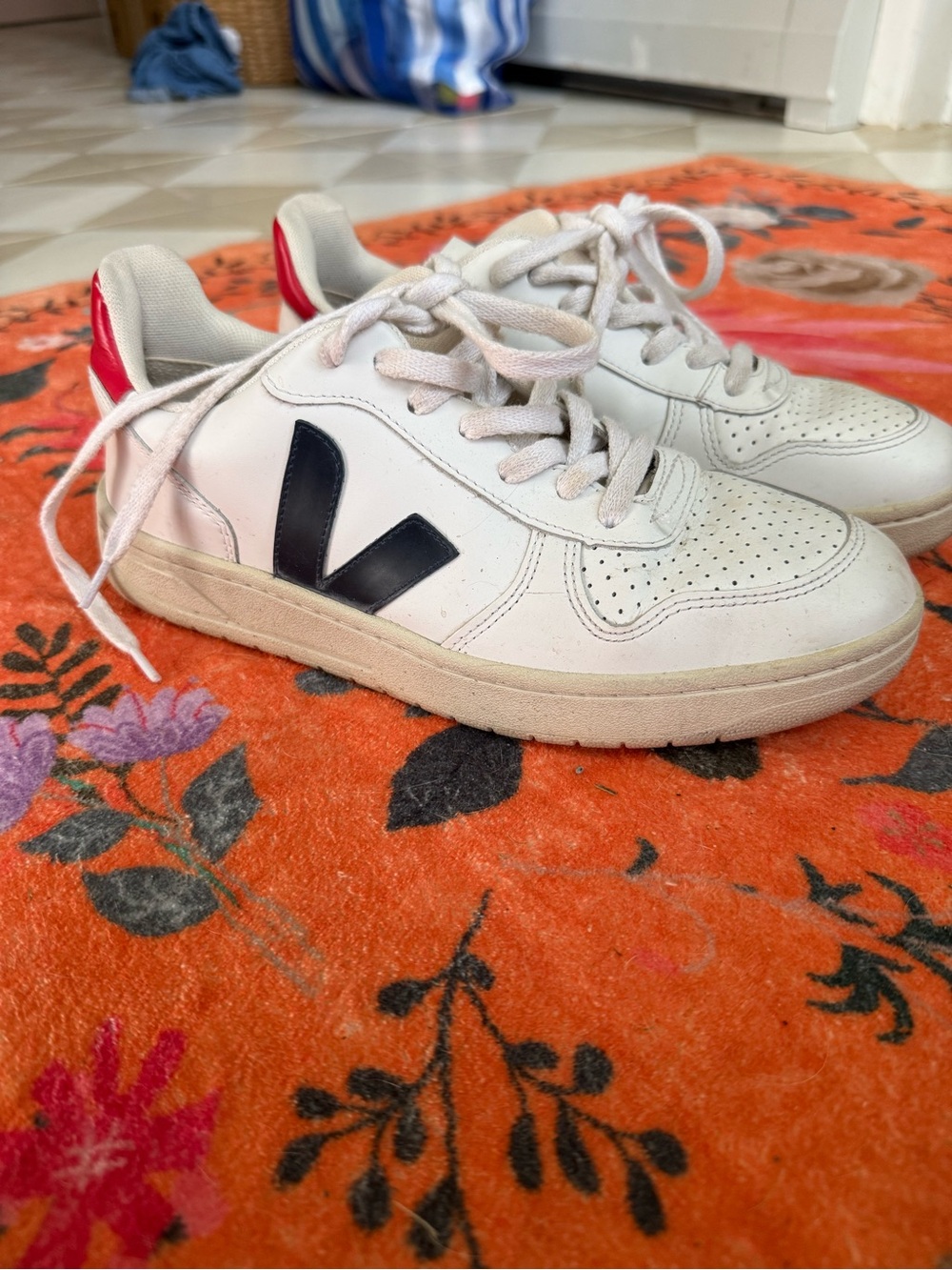 Veja Women’s Sneakers (Red/Blue/Cream)